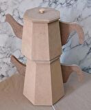 Hobi Adn Dekoratif Çaydanlık CNC Kesim Ahşap MDF HAM MODEL El Yapım