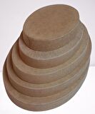 Hobi Adn Dekoratif Oval Tepsi Pano 5 Adet CNC Kesim Ahşap MDF HAM El Yapım