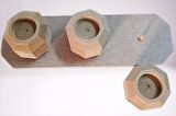 Hobi Adn Dekoratif Sekizgen Mumluk Ahşap MDF HAM CNC Kesim MODEL El Yapım