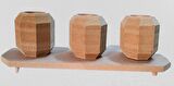 Hobi Adn Dekoratif Sekizgen Mumluk Ahşap MDF HAM CNC Kesim MODEL El Yapım