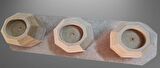 Hobi Adn Dekoratif Sekizgen Mumluk Ahşap MDF HAM CNC Kesim MODEL El Yapım