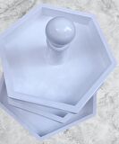 Hobi Adn Dekoratif Sunumluk Kuruyemişlik Ahşap MDF Parlak Beyaz MODEL El Yapım