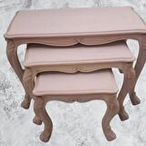 Zigon Sehpa 90365 Model Kayın Aslan Ayak Lüks Oyma Kayın Kaplama Ham El Yapım