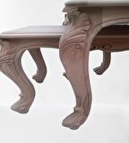 Zigon Sehpa 90365 Model Kayın Aslan Ayak Lüks Oyma Kayın Kaplama Ham El Yapım