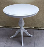 Fiskos Sehpa EKO 90504 Baba 4Ayak 65 CM Hareketli MDF Tabla Parlak Beyaz El Yapım