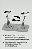 Yan Sehpa Ayarlanabilir Tepsi DİKDÖRTGEN Dekoratif Modern Yatay Dikey Koltuk Sehpası GORDİON