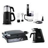 Arnica 4'lü Elektronik Çeyiz Seti St-90010 Siyah