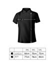Büyük Beden Gri Polo Yaka Desenli Erkek T-Shirt Klasik Kesim