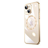 Gpack Apple iPhone 13 Kılıf Sert Transparan Arka Kamera Korumalı Riksos