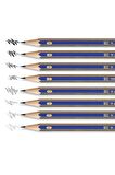 Dereceli Kalem Seti 7 Adet Kalem ve Silgi Faber Castell Dereceli Kalem Seti 2B 3B 4B 5B 6B Kalem