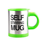 Kişiye Özel Kendini Karıştıran Mikser Kupa Termos Bardak Yeşili - Self Stirring Mug