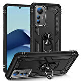 Gpack Xiaomi Mi 12 Lite Kılıf Vega Sert Silikon Tank Standlı Yüzüklü Mıknatıslı