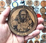 Tanrının Kırbacı Attila - Deri Peç - Arma - Leather Patch