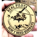 REAL PILOTS DONT NEED RUNWAYS COUGAR Deri PEÇ - Arma - Askeri Patch