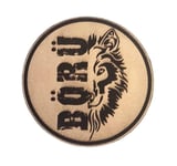 BÖRÜ YAZILI - Deri PEÇ - Arma - Askeri Patch