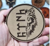 BÖRÜ GÖKTÜRKÇE TÜRK - Deri PEÇ - Arma - Askeri Patch