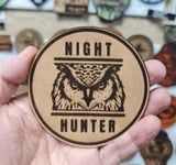BAYKUŞ Night Hunter- Deri PEÇ - Arma - Askeri Patch 