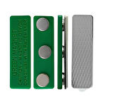 10 Adet İsimlik Mıknatısı - Yakalık Mıknatısı 45×13 mm (3 Neodyum Mıknatıslı)