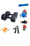 PS SPOR 6 KG DAMBIL X 2 ADET = 12 KG + 5 ÇEŞİT PLASTES VE EGZERSİZ SETİ