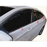 HYUNDAİ ACCENT BLUE SOLARİS UYUMLU CAM ÇITASI 6 PARÇA 2011 ÜZERİ PASLANMAZ KROM