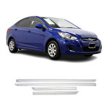 HYUNDAİ ACCENT BLUE SOLARİS UYUMLU YAN KAPI ÇITASI 4 PARÇA 2011 ÜZERİ PASLANMAZ KROM