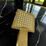 Kare Gold Renkli Modern Duş Başlığı