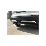 NİSSAN Qashqai UYUMLU ARKA DİFÜZÖR 2 PARÇA 2017-2021 PASLANMAZ KROM