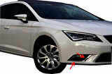 SEAT LEON UYUMLU SİS FARI ÇERÇEVESİ 2 PARÇA 2012-2019 PASLANMAZ KROM