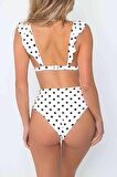 Angelsin Puantiyeli Bikini Takım Beyaz