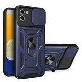 Gpack Samsung Galaxy A03 Kılıf Sert Silikon Tank Aramid Sürgülü Vega Yüzüklü
