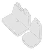 Citroen Jumpy Panelvan 2+1 Koltuk Kılıfı