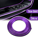 Araç İçi Dekoratif Torpido Ve Kapı Döşeme Fitili Neon Ip 5 Metre Mor