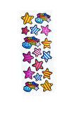 Sticker Kabartmalı Stiker Defter, Planlayıcı Etiket Renkli Yıldızlar (cb426) 16x7 cm