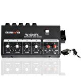 OSAWA W-404FX MİK GİRİŞ-1 LINE ÇIKIŞ EKOLU MİK ÇOĞALTICI 4 KANAL MINI MIXER 20 DB ADAPTÖRLÜ