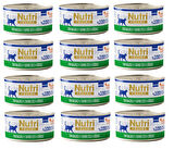 Nutri Feline Ton Balıklı, Tavuk ve Ciğerli Mousse Tahılsız Yetişkin Kedi Konservesi 70 Gr. X 12 Adet
