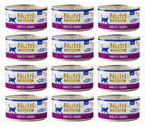 Nutri Feline Tavuk Etli ve Somonlu Pate Tahılsız Yetişkin Kedi Konservesi 70 Gr. X 12 Adet