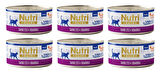 Nutri Feline Tavuk Etli ve Somonlu Pate Tahılsız Yetişkin Kedi Konservesi 70 Gr. X 6 Adet