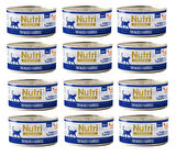 Nutri Feline Ton Balıklı ve Karidesli  Jöleli Tahılsız Yetişkin Kedi Konservesi 70 Gr. X 12 Adet