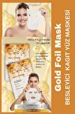 Altın Folyo Aydınlatıcı Yüz Maskesi Gold Foil Mask 30ml 1adet Peg-40 Hint Yağı Maskesi