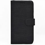 Smcase iPhone 14 Plus Kılıf Kumaş Spor Standlı Cüzdan