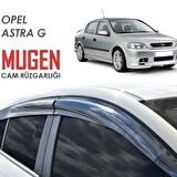 Opel Astra G 1998-2004 Uyumlu Mugen Cam Rüzgarlığı Seti Piano Black 4'lü İthal
