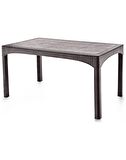 Omnipazar SY-2587 Kahverengi Rattan Dikdörtgen Kapalı Masa 37535