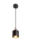  Rsylight Retro Metal Dekoratif Siyah Rustik Tekli Sarkıt Avize Çap 15 cm