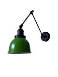 Rsylight Retro Rustik Metal Dekoratif Oturma Odası - Yatak Odası Duvar Hareketli Yeşil Aplik 