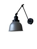 Rsylight Retro Rustik Metal Dekoratif Oturma Odası - Yatak Odası Duvar Mafsallı Gri Aplik 