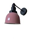 Rsylight Retro Rustik Metal Dekoratif Oturma Odası - Yatak Odası Duvar Pembe Aplik 