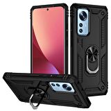 Smcase Xiaomi Mi 12 Lite Kılıf Vega Yüzüklü Tank Silikon
