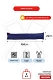 XPERMATE Sarılma Yastığı , Uyku Yastığı , Bacak Arası Yastığı Dikdörtgen 150x25 cm KoyuLacivert