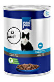 Paw Paw Joleli Balık Etli Yetişkin Kedi Konservesi 400Gr 12'li