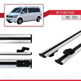 Volkswagen T6 Multivan 2015-2024 Arası ile Uyumlu BASIC Model Ara Atkı Tavan Barı Gri 2 Adet